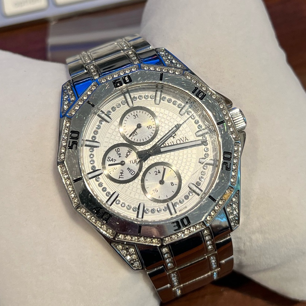 Bulova Men’s Stainless Steel Chronograph Silver Dial Watch C835180 13660002